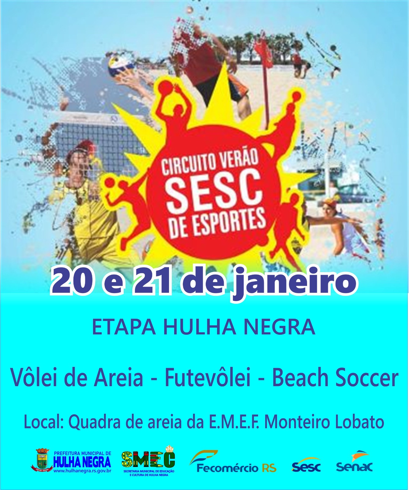 Etapa Hulhanegrense do Circuito Verão Sesc de Esporte é Neste Final de Semana